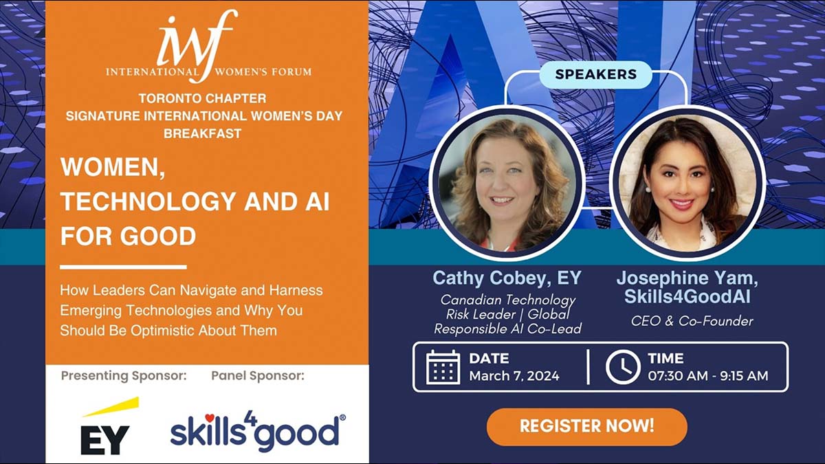 Skills4Good AI CEO Speaks at IWF Toronto’s International Women’s Day Event